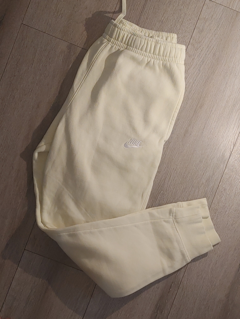 Nike Womens l Pale Yellow Joggers - Embroidered Swoosh